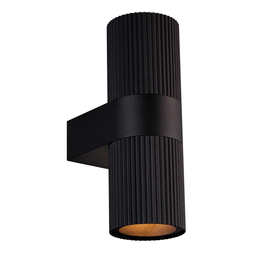 Nordlux - Aplique de exterior KYKLOP 2xGU10/25W/230V IP54 negro