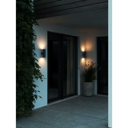 Nordlux - Aplique de exterior KYKLOP 2xGU10/25W/230V IP54 negro