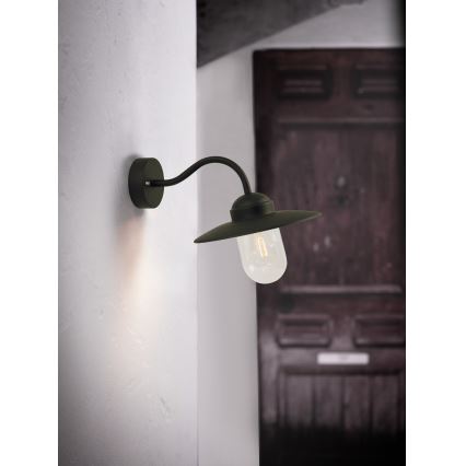 Nordlux - Aplique de exterior LUXEMBOURG 1xE27/60W/230V IP54 negro