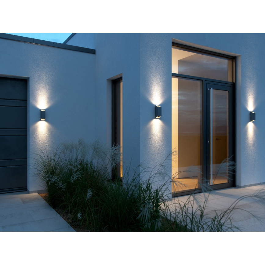 Nordlux - Aplique de exterior NICO 2xGU10/25W/230V IP54 antracita