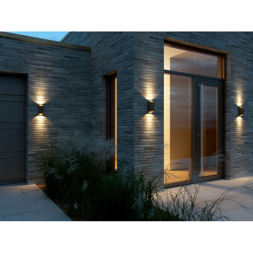 Nordlux - Aplique de exterior NICO 2xGU10/25W/230V IP54 marrón