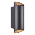 Nordlux - Aplique de exterior NICO 2xGU10/25W/230V IP54 negro
