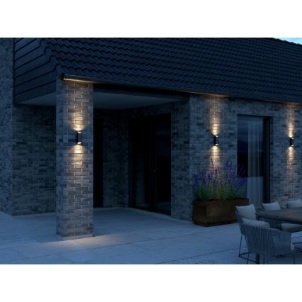 Nordlux - Aplique de exterior NICO 2xGU10/25W/230V IP54 negro