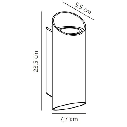 Nordlux - Aplique de exterior NICO 2xGU10/35W/230V IP54 antracita