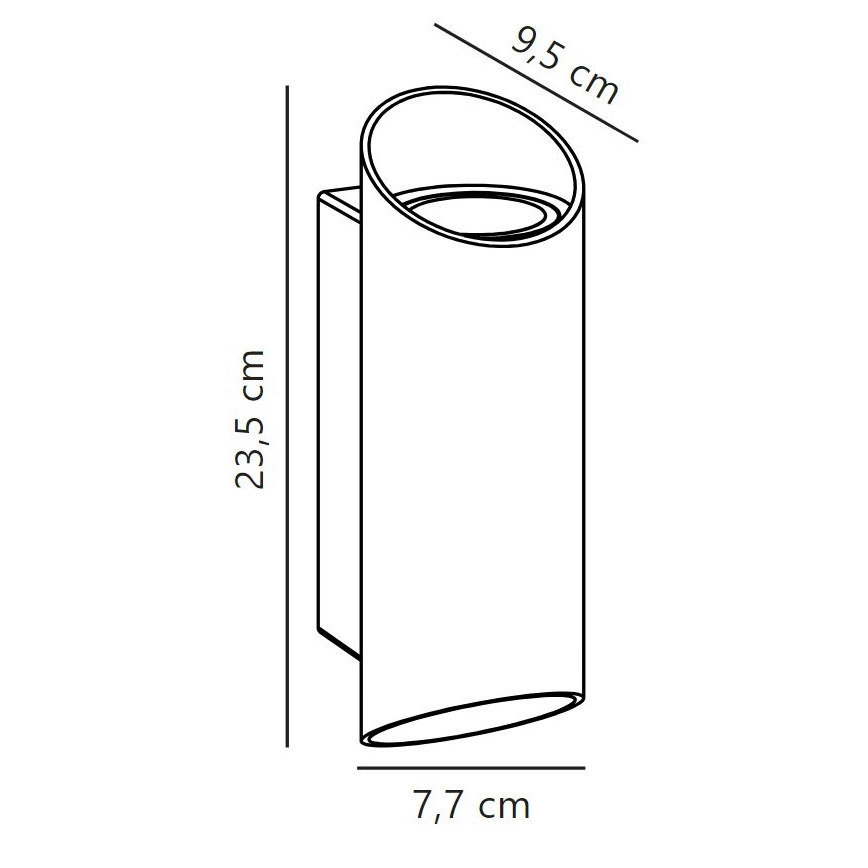 Nordlux - Aplique de exterior NICO 2xGU10/35W/230V IP54 antracita
