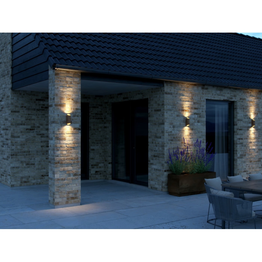 Nordlux - Aplique de exterior NICO 2xGU10/35W/230V IP54 marrón
