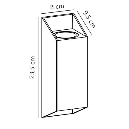 Nordlux - Aplique de exterior NICO 2xGU10/35W/230V IP54 marrón