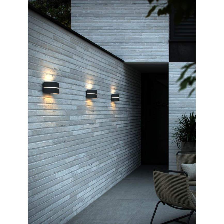 Nordlux - Aplique de exterior SIBELIS 1xE27/10W/230V IP44 antracita