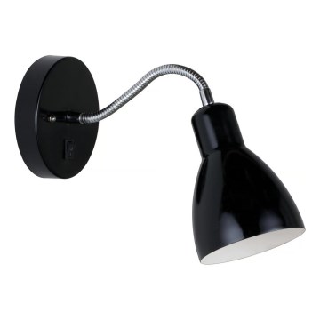 Nordlux - Aplique de pared CYCLONE 1xE14/15W/230V negro