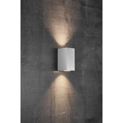 Nordlux - Aplique de pared exterior CANTO 2x GU10/28W/230V IP44 blanco