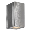 Nordlux - Aplique de pared exterior CANTO 2xGU10/28W/230V IP44 acabado plateado