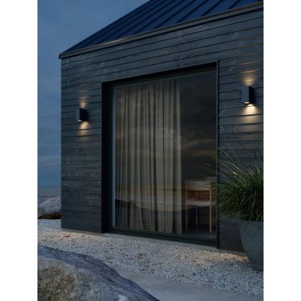 Nordlux - Aplique de pared exterior CANTO 2xGU10/28W/230V IP44 negro