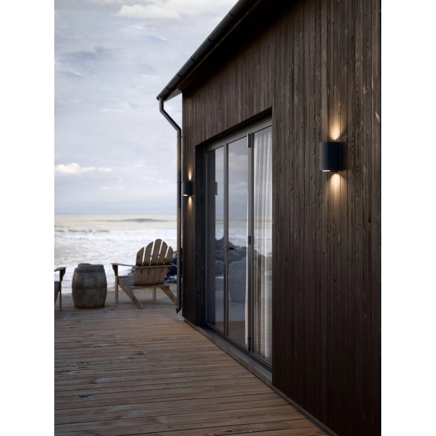 Nordlux - Aplique de pared exterior CANTO 2xGU10/28W/230V IP44 negro