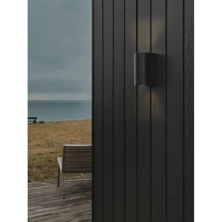 Nordlux - Aplique de pared exterior CANTO 2xGU10/28W/230V IP44 negro
