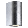 Nordlux - Aplique de pared exterior CANTO 2xGU10/28W/230V IP44 plateado