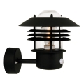 Nordlux - Aplique de pared exterior con sensor VEJERS 1xE27/60W/230V IP54 plateado
