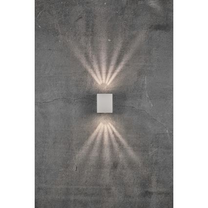 Nordlux - Aplique de pared exterior LED CANTO 2xLED/6W/230V IP44 blanco
