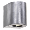 Nordlux - Aplique de pared exterior LED CANTO 2xLED/6W/230V IP44 plateado