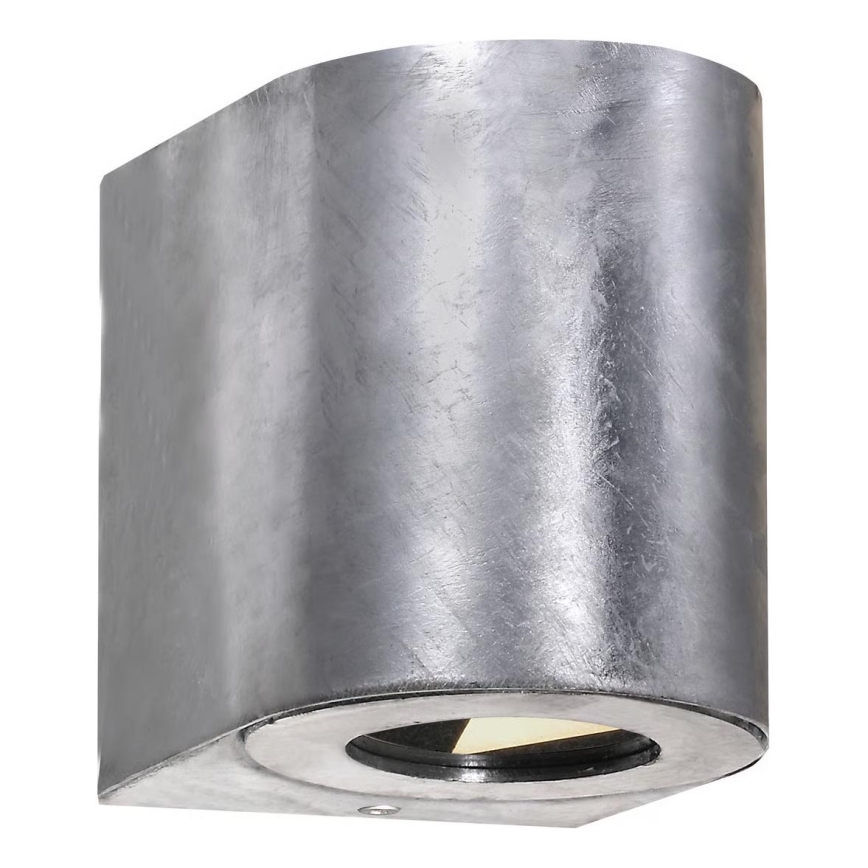 Nordlux - Aplique de pared exterior LED CANTO 2xLED/6W/230V IP44 plateado