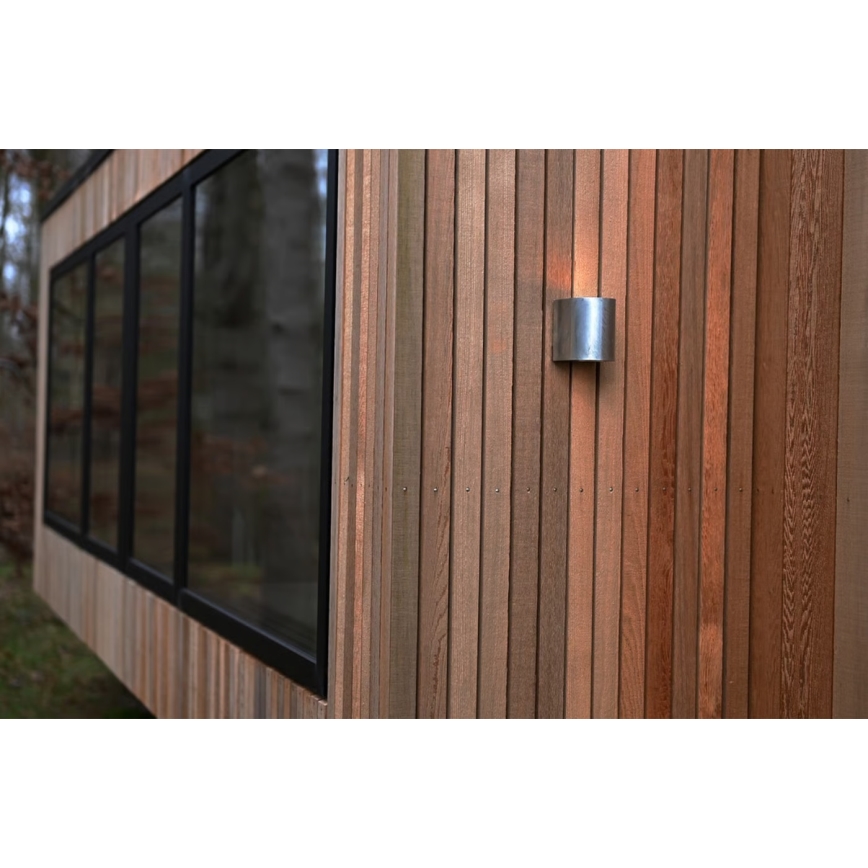 Nordlux - Aplique de pared exterior LED CANTO 2xLED/6W/230V IP44 plateado
