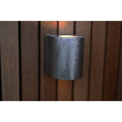 Nordlux - Aplique de pared exterior LED CANTO 2xLED/6W/230V IP44 plateado