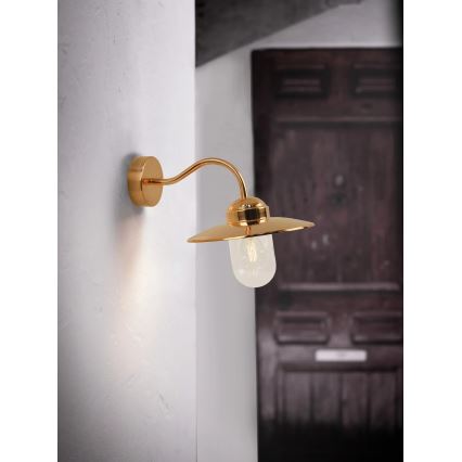 Nordlux - Aplique de pared exterior LUXEMBOURG 1xE27/60W/230V IP54 acabado en cobre