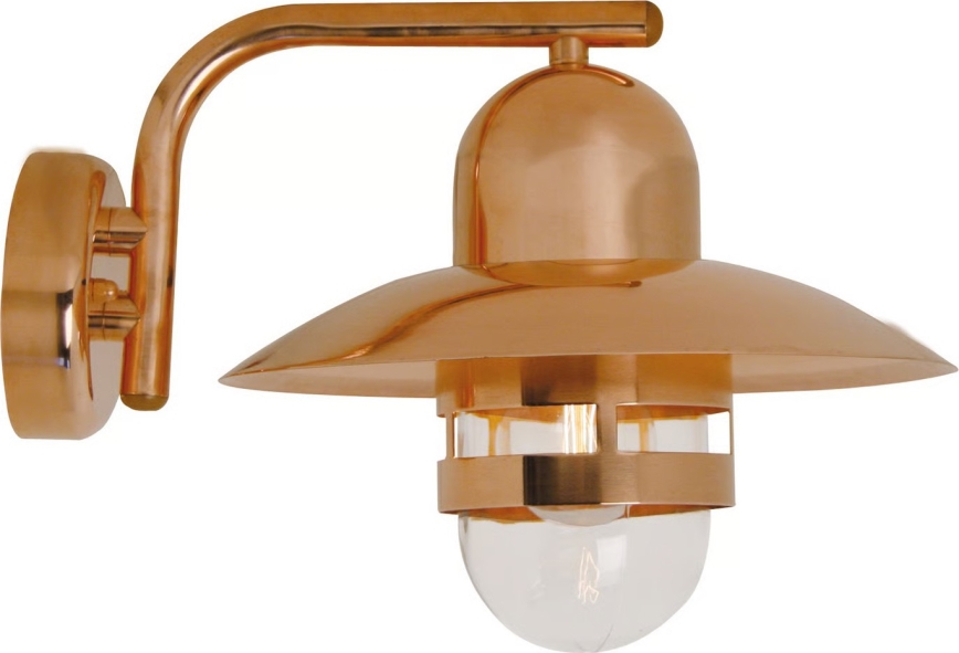 Nordlux - Aplique de pared exterior NIBE 1xE27/60W/230V IP54, acabado en cobre