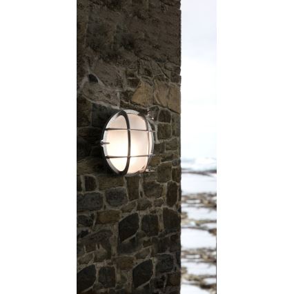 Nordlux - Aplique de pared exterior POLPERRO 1xE27/12,5W/230V IP64 gris