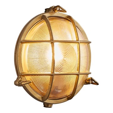 Nordlux - Aplique de pared exterior POLPERRO 1xE27/12,5W/230V IP64 latón