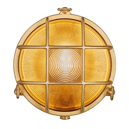 Nordlux - Aplique de pared exterior POLPERRO 1xE27/12,5W/230V IP64 latón