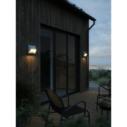 Nordlux - Aplique de pared exterior PONTIO 2xGU10/25W/230V IP54 plateado