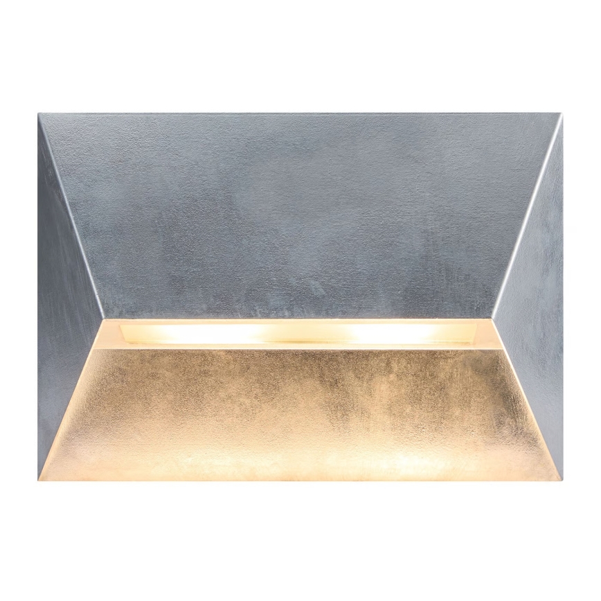 Nordlux - Aplique de pared exterior PONTIO 2xGU10/25W/230V IP54 plateado