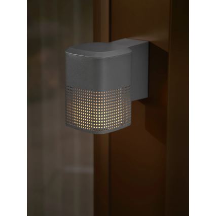 Nordlux - Aplique de pared exterior SIDARA 1xE27/15W/230V IP54 antracita