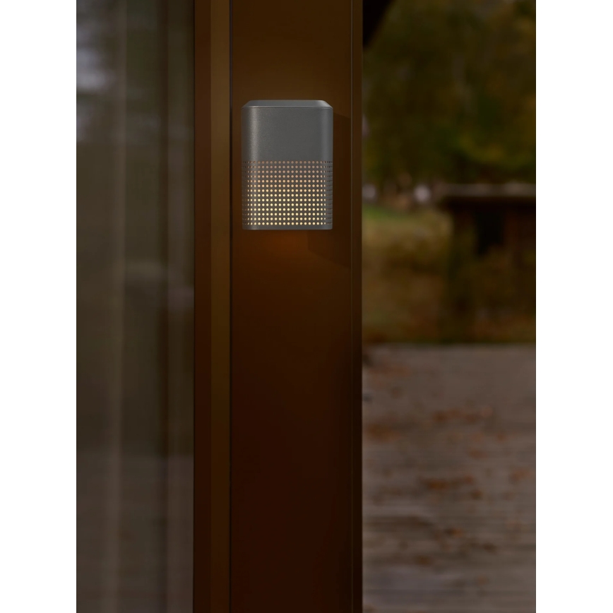 Nordlux - Aplique de pared exterior SIDARA 1xE27/15W/230V IP54 antracita