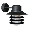 Nordlux - Aplique de pared exterior VEJERS 1xE27/60W/230V IP54 negro