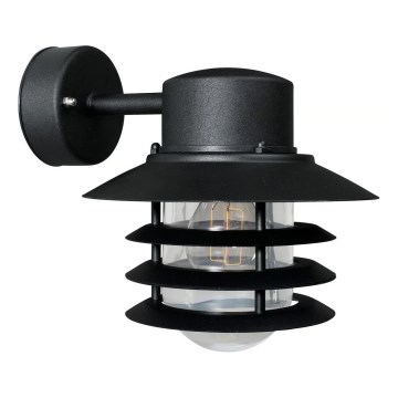 Nordlux - Aplique de pared exterior VEJERS 1xE27/60W/230V IP54 negro