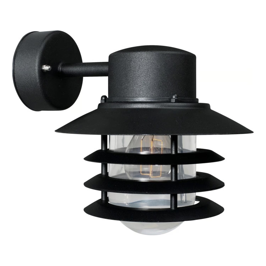 Nordlux - Aplique de pared exterior VEJERS 1xE27/60W/230V IP54 negro