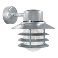 Nordlux - Aplique de pared exterior VEJERS 1xE27/60W/230V IP54 plateado