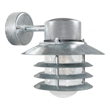 Nordlux - Aplique de pared exterior VEJERS 1xE27/60W/230V IP54 plateado