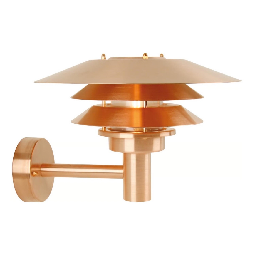 Nordlux - Aplique de pared exterior VENO 1xE27/60W/230V IP54 acabado en cobre