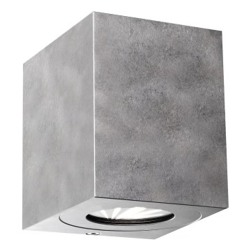 Nordlux - Aplique de pared LED exterior CANTO 2xLED/6W/230V IP44 plateado