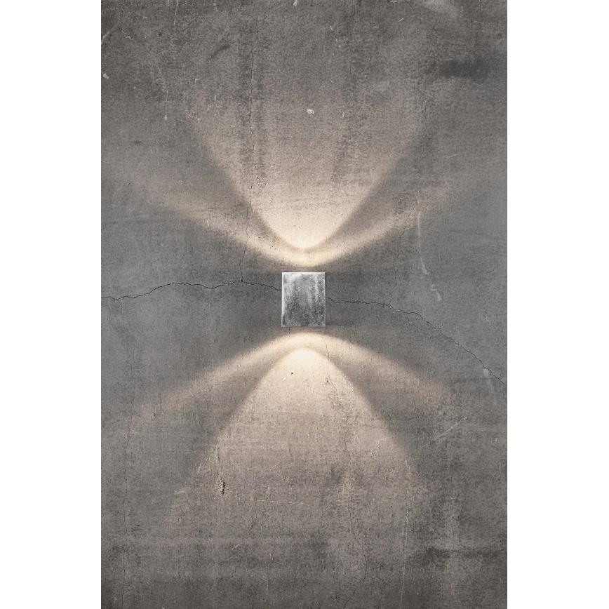 Nordlux - Aplique de pared LED exterior CANTO 2xLED/6W/230V IP44 plateado