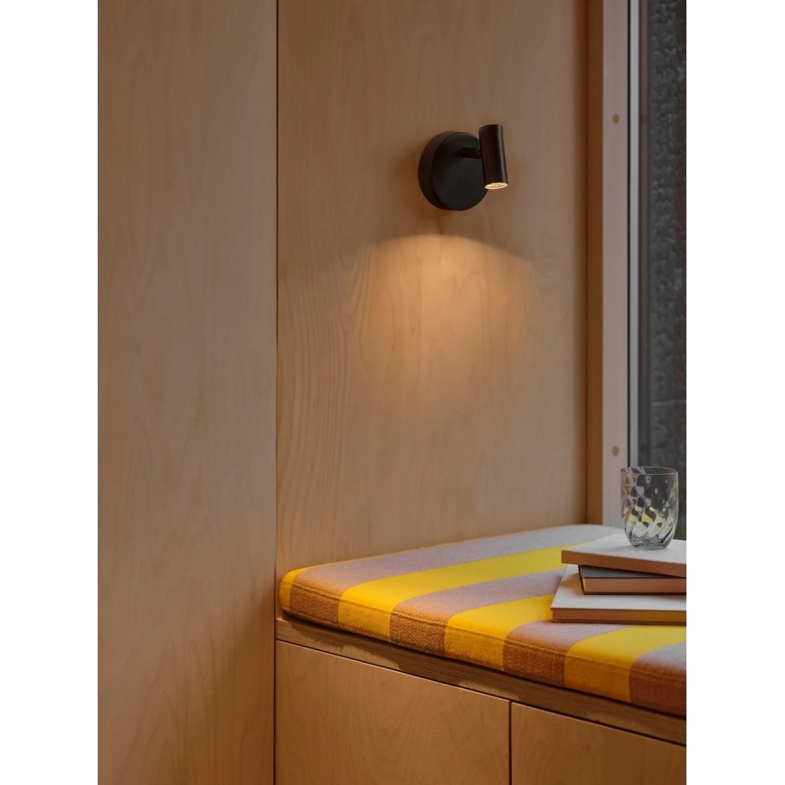 Nordlux - Aplique de pared LED orientable OMARI LED/3,2W/230V negro