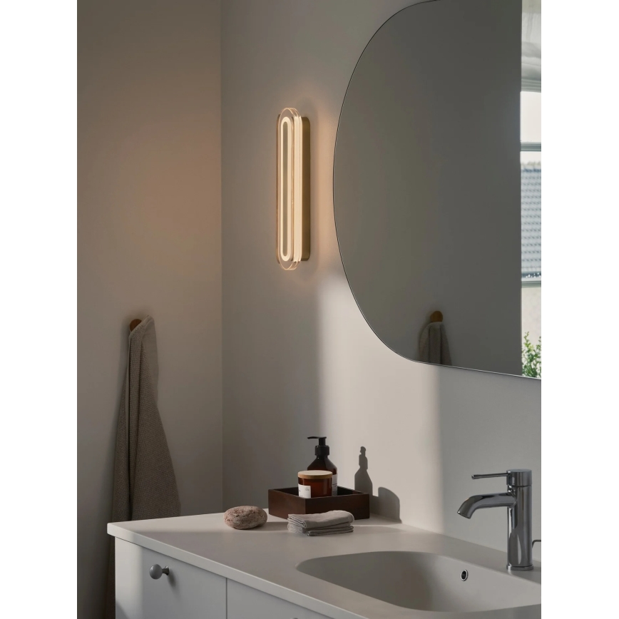 Nordlux - Aplique mural LED para baño CAVARA LED/11W/230V 3000/4000K IP44 latón