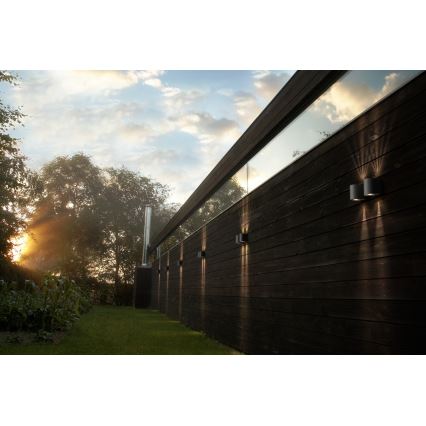Nordlux - Aplique de pared LED para exterior CANTO 2xLED/5,5W/230V IP44 gris