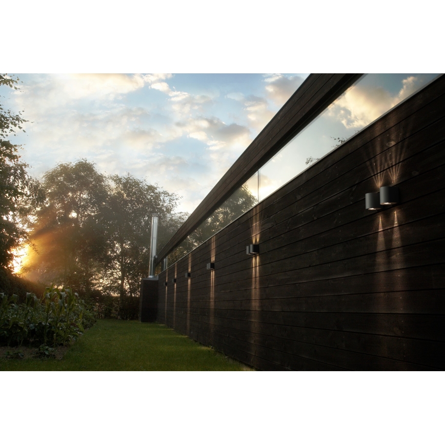 Nordlux - Aplique de pared LED para exterior CANTO 2xLED/5,5W/230V IP44 gris
