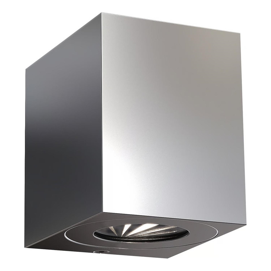 Nordlux - Aplique de pared LED para exterior CANTO 2xLED/5W/230V IP44 acero inoxidable