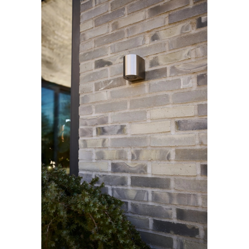 Nordlux - Aplique de pared LED para exterior CANTO 2xLED/6W/230V IP44 acero inoxidable