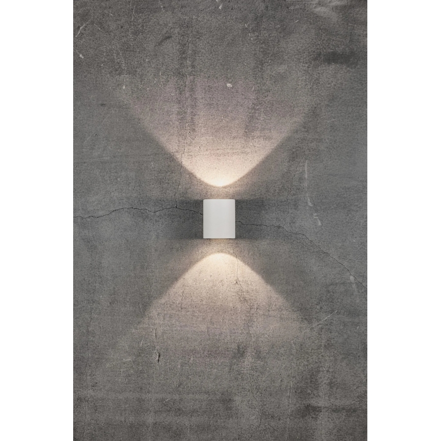 Nordlux - Aplique de pared LED para exterior CANTO 2xLED/6W/230V IP44 blanco