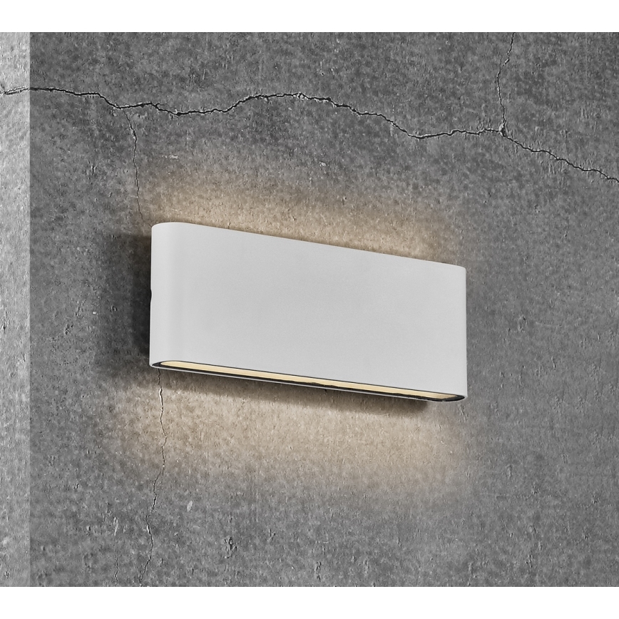 Nordlux - Aplique de pared LED para exterior KINVER LED/10W/230V IP54 blanco